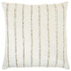 Glam Ivory And Gold Accent Throw Pillow With Beaded Details