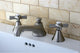Kingston Brass Widespread Bathroom Faucet With Brass Pop-Up, Brushed Nickel