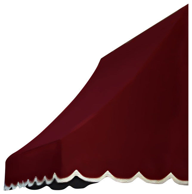 Awntech 5' Nantucket Acrylic Fabric Fixed Awning, Burgundy