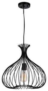 Darleen 1 Light Down Pendant With Black Finish