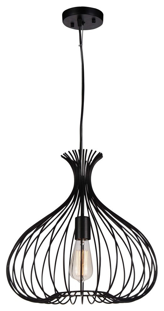 Darleen 1 Light Down Pendant With Black Finish