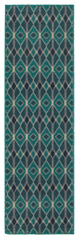 Oriental Weavers Sphinx Highlands 6627B Ikat Rug, Blue/Teal, 7'10"x10'10"
