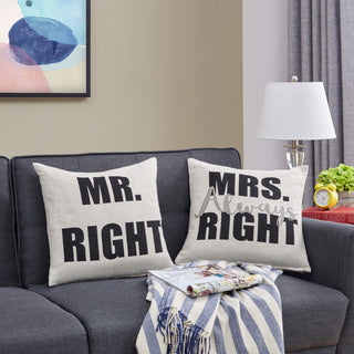 Mr. Right Decorative Throw Accent Pillow