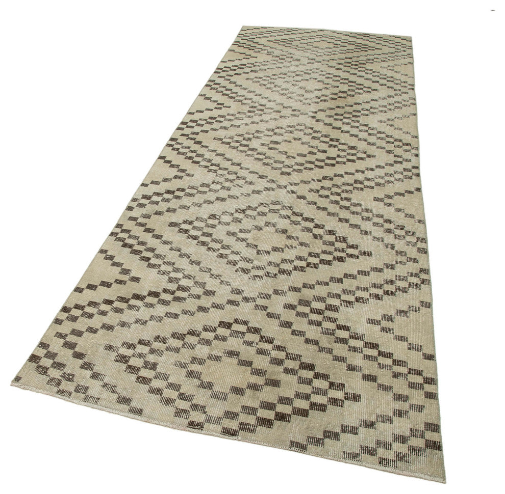 Rug N Carpet - Hand-knotted Turkish 3' 8'' x 11' 1'' Distressed Vintage Rug