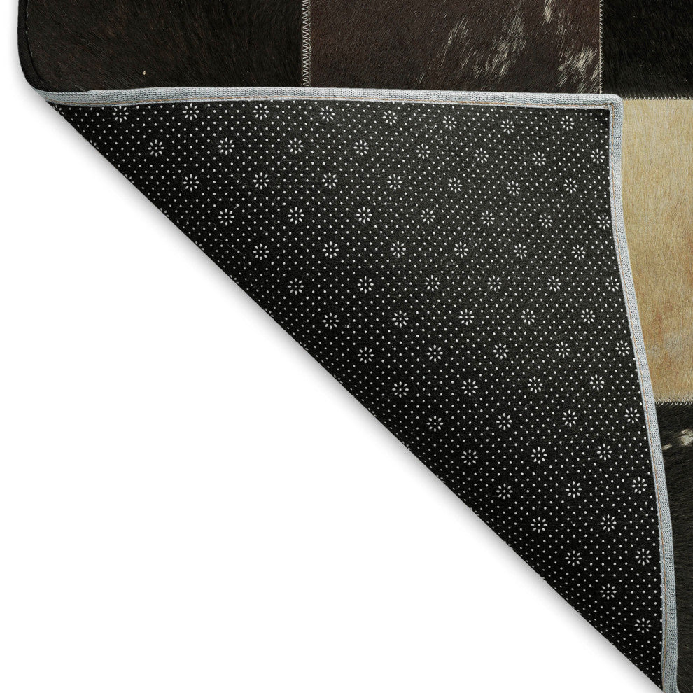 Addison Premium Washable Mayfield AMF105 Black 8' x 8' Round Rug
