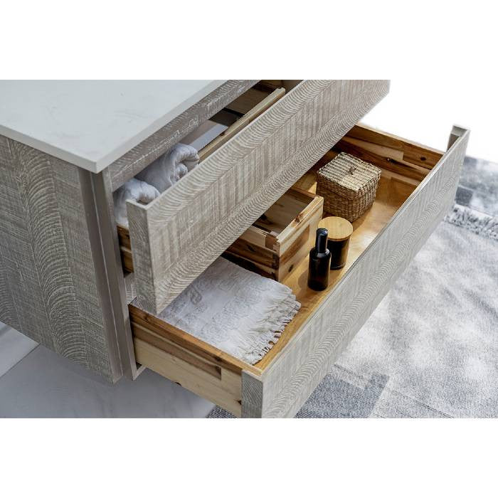 Fresca Formosa Modern 30" Ash Wall Hung Single Sink Vanity Set, Faucet Fft1040ch