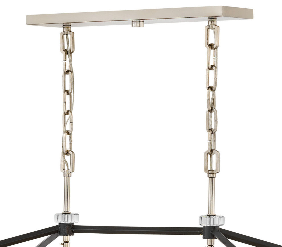 Hinkley Lighting 8-Light Stinson Linear Chandelier, Black