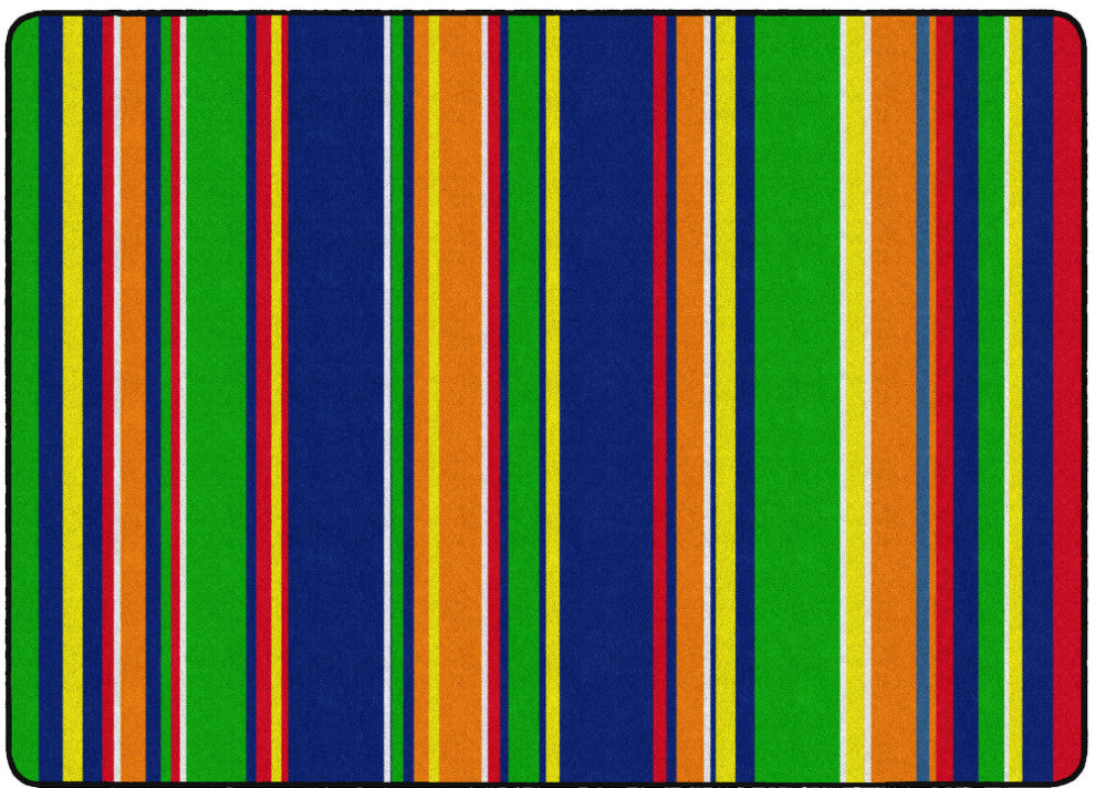 Flagship Carpets VA407-32A 6'X8'4" Stripes Primary Educational Rug