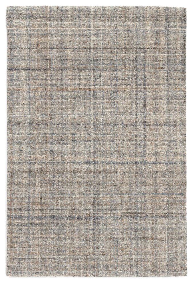 Dash & Albert Harris Blue/Brown Hand Micro Hooked Wool Rug, Blue, 5' x 8'