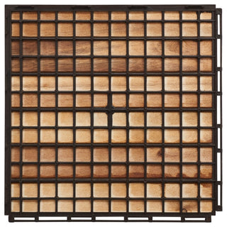 Safavieh Outdoor Osaka Wooden Floor Tile- 6 Slats-Acacia Natural