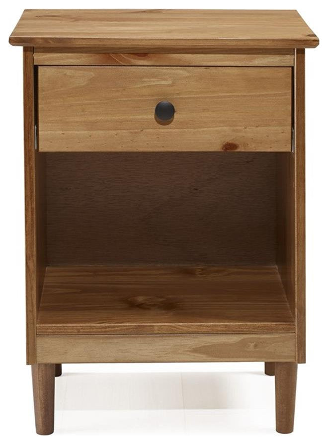 Pemberly Row 1 Drawer Nightstand in Caramel