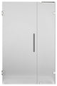 Nautis Completely Frameless Hinged Shower Door, Frosted Glass, Chrome, 46"x72"