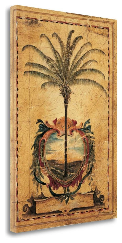 "Sunset Palm" By Liz Jardine, Giclee Print on Gallery Wrap Canvas, Ready to Hang