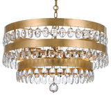 Crystorama Lighting Group 6106 Perla 5 Light 22"W Crystal - Antique Gold