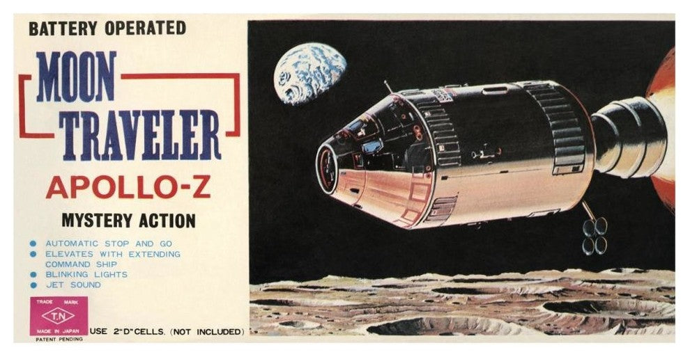 "Moon Traveler Apollo-Z" Digital Paper Print by Retrorocket, 46"x24"