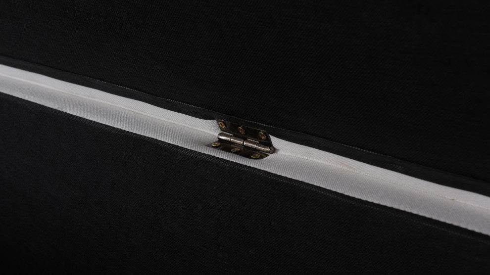 Madelyn Modern Storage Bench With Stainless Steel Legs, Bright White