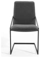 Side Dining Chair, Fabric, Metal, Black Gray, Modern, Bistro Restaurant