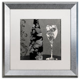 Color Bakery 'Vin Elegant II' Art, Silver Frame, White Matte, 16"x16"