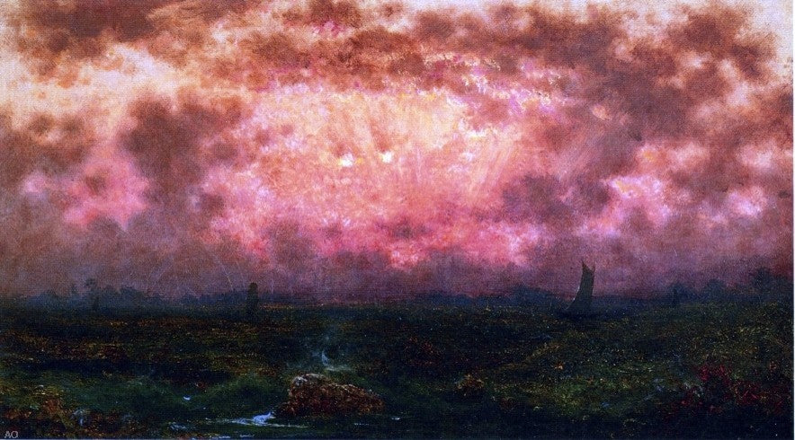 Martin Johnson Heade Sunset on the Coast Wall Decal