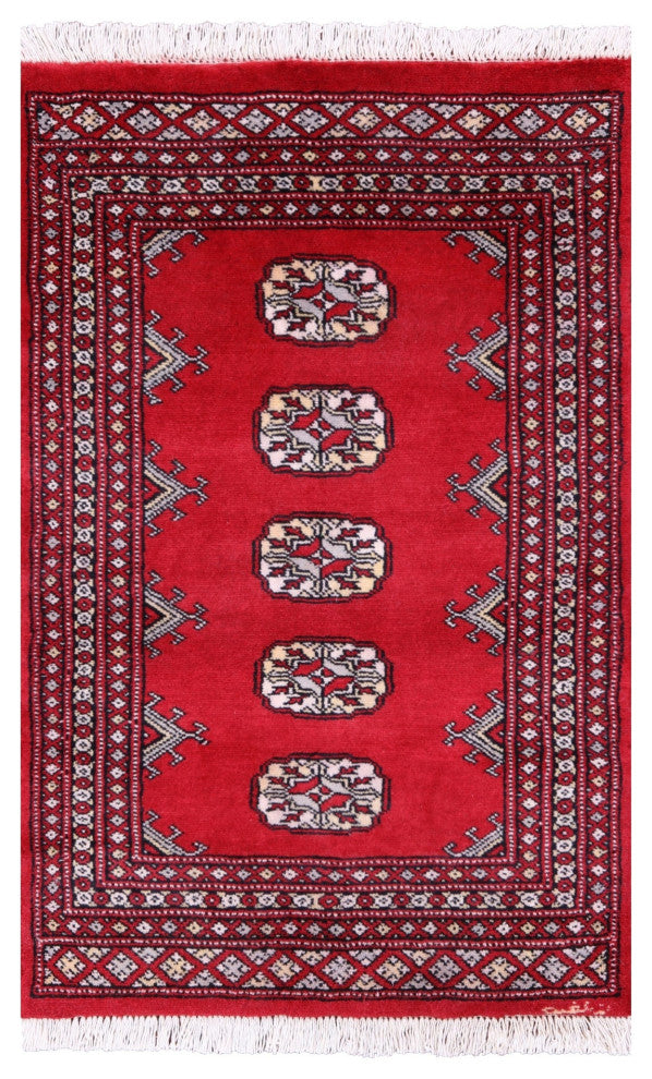 2' 0" X 3' 0" Signed Silky Bokhara Handmade Wool Rug - Q13863