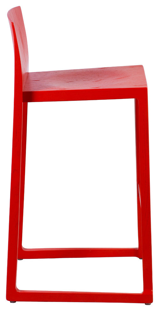 Hanna Counter Stool, 25.5" Seat Height, Red