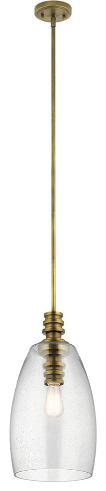 Lakum 1 Light Pendant in Natural Brass