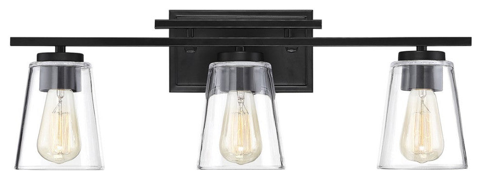 Savoy House Calhoun 3-Light Bath Bar 8-1020-3-BK, Black