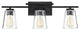 Savoy House Calhoun 3-Light Bath Bar 8-1020-3-BK, Black