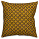 Yellow Floral Squares Throw Pillow Cover, 18"x18"