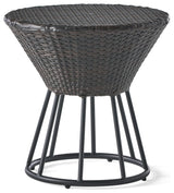 GDF Studio Kavala Wicker Outdoor Accent Table, Brown