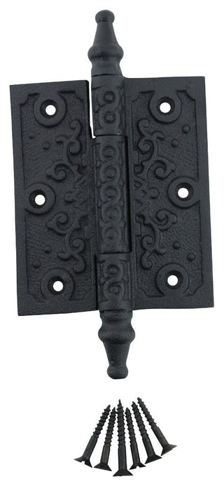 Black Cabinet Hinge Wrought Iron Butt Hinges Victorian Steeple Tip Flush Hinges