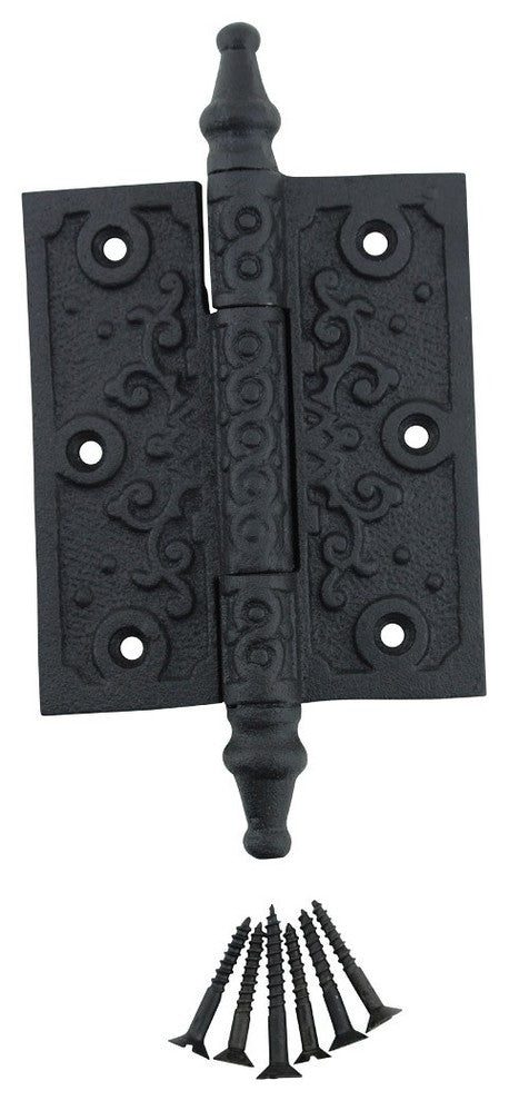 Black Cabinet Hinge Wrought Iron Butt Hinges Victorian Steeple Tip Flush Hinges