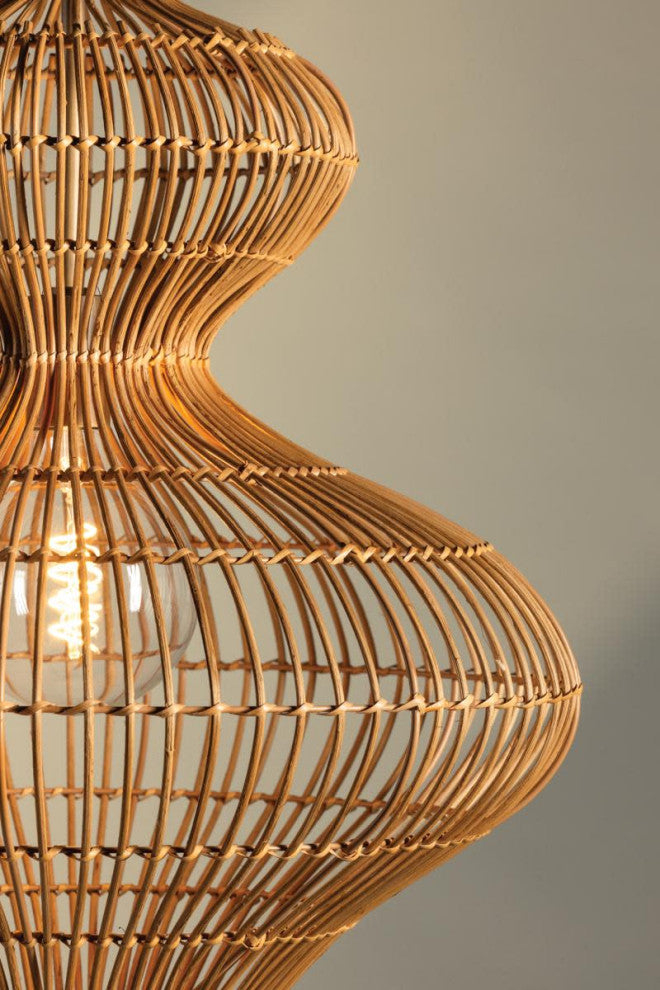 Troy Lighting F3820 Irvine 20"W Rattan Pendant - Patina Brass