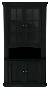 Modern Corner China Buffet, Black