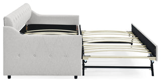 Gewnee Twin Size Upholstery DayBed with Twin Size Erectable Trundle