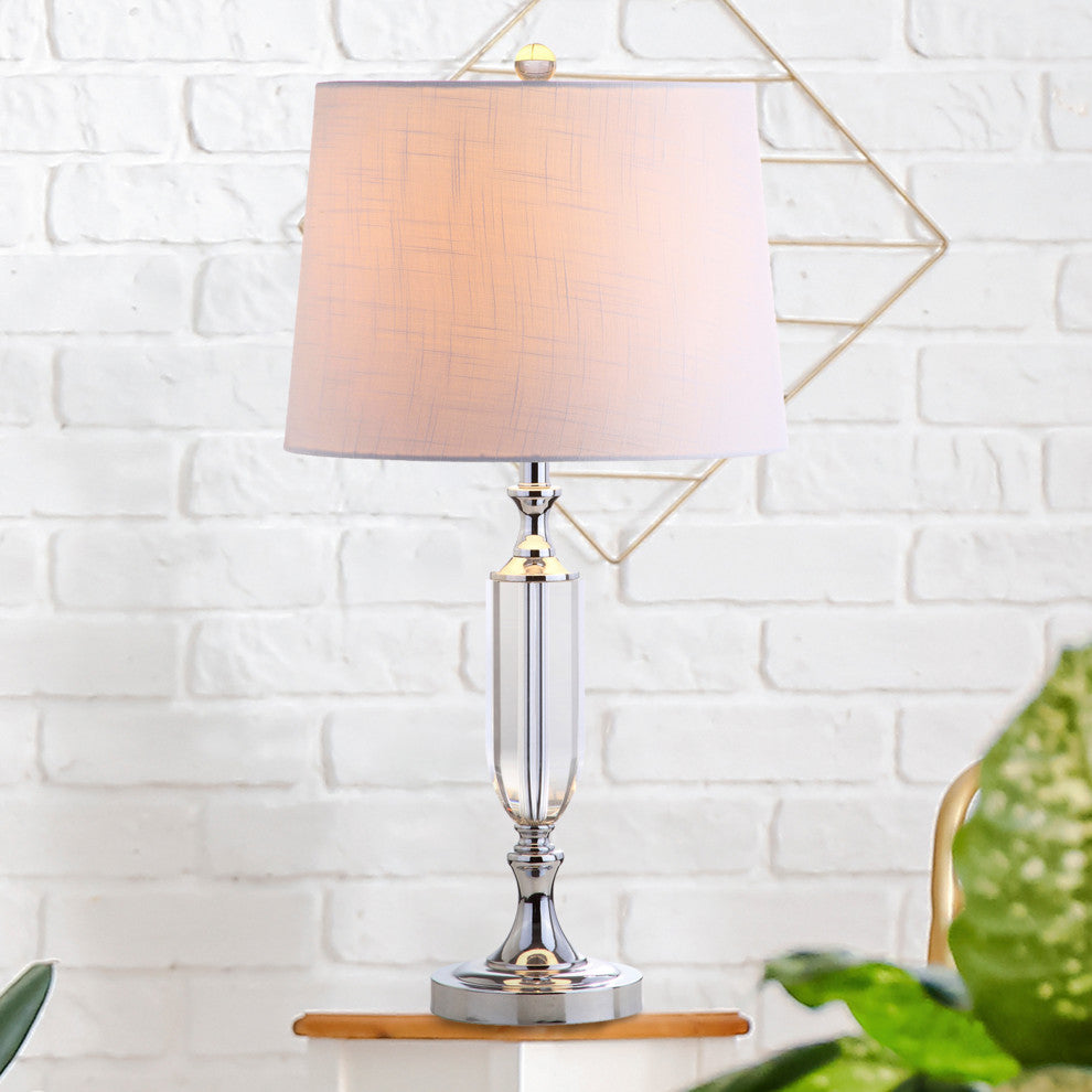 Bella 27" Crystal Table Lamp, Clear