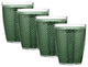 Fishnet Doublewall Drinkware Glasses, Hunter Green, 14 oz., Set of 4
