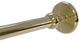 Monte Carlo Shower Curtain Rod Brackets, Unlacquered Brass