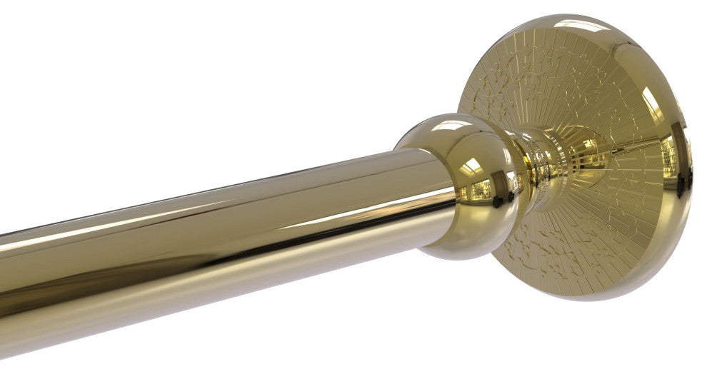 Monte Carlo Shower Curtain Rod Brackets, Unlacquered Brass