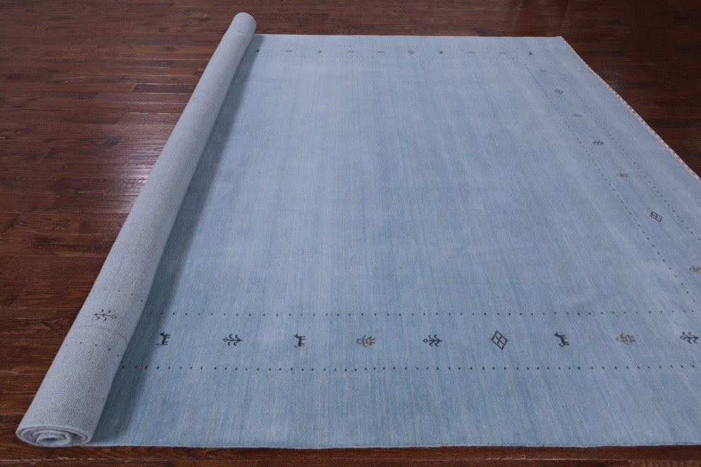 10' 3" X 13' 11" Persian Gabbeh Handmade Wool Rug Q11374