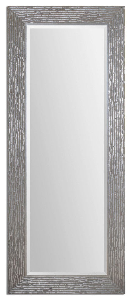 Uttermost 14474 Amadeus 34" W x 82" H Rectangular Framed Bathroom - Silver