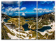 "Bright Blue Sky Over Seven Rila Lakes" Wall Art, 3 Panels, 36"x28"