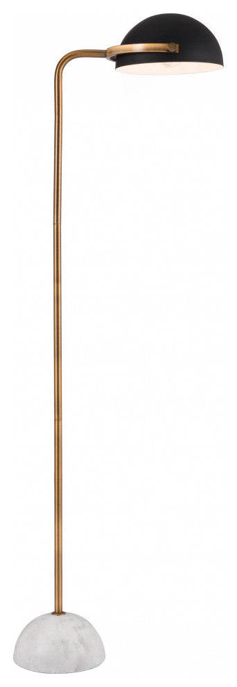Black and White Swivel Floor Lamp