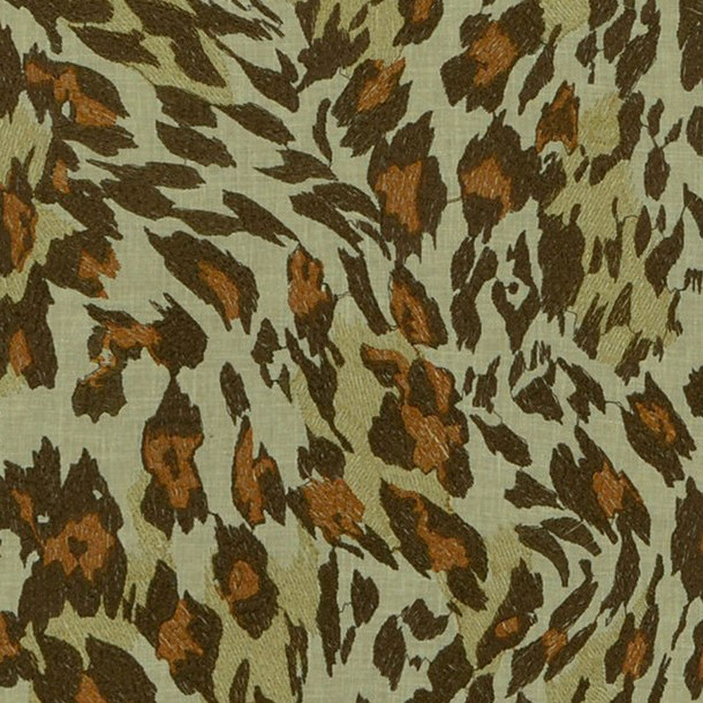 Safari Cheetah Embroidery Luxury Throw Pillow, Double sided 18"x18"