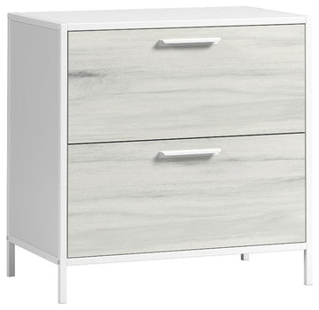 Boulevard Cafe Engineered Wood and Metal Lateral File in White/Haze