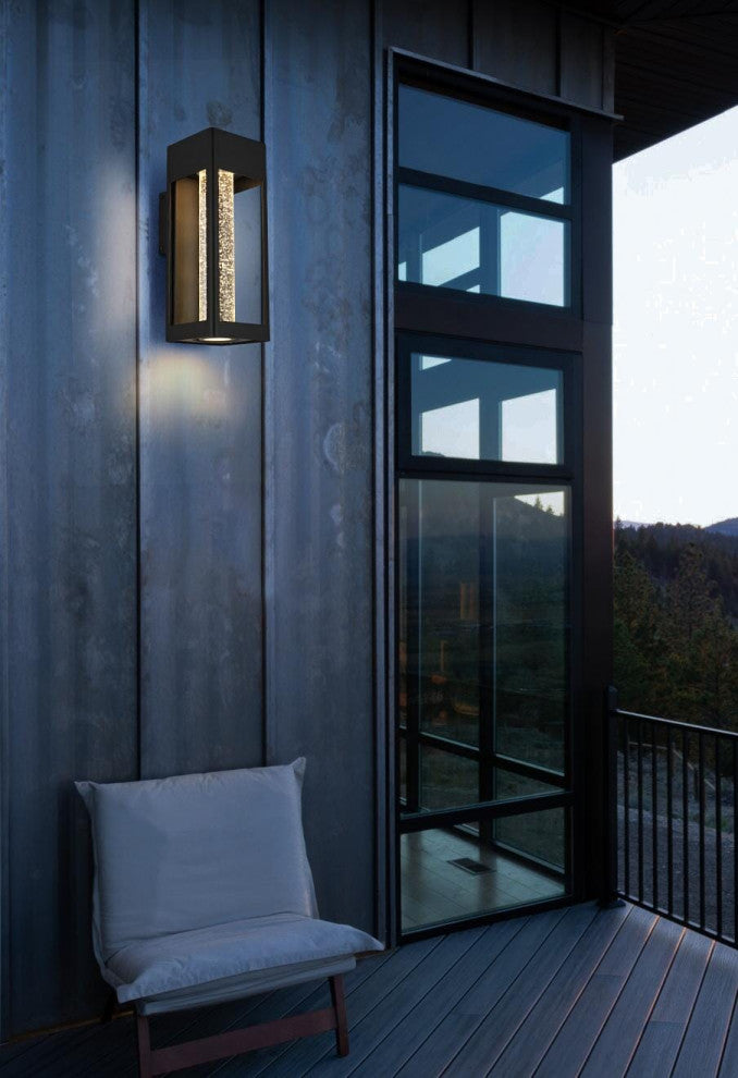 Home Living 15" LED Outdoor Wall sconce, Black