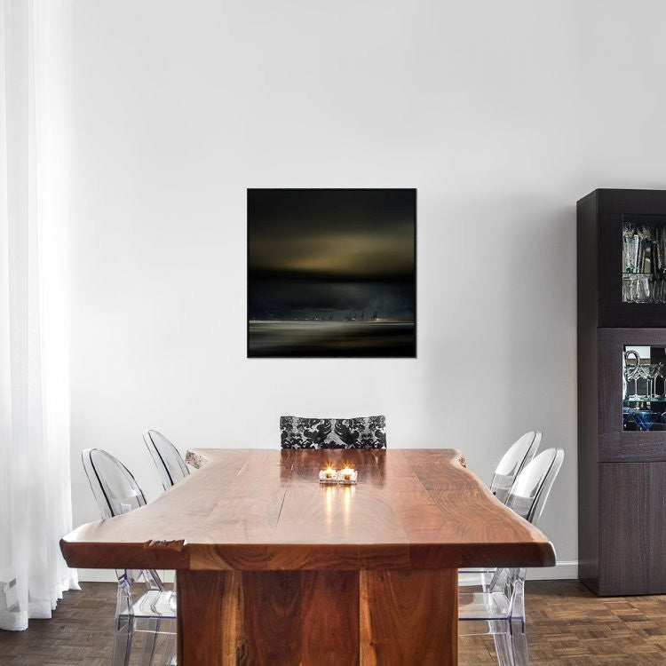 "Northern Wind" Framed Canvas Giclee by Piet Flour, 31x31"