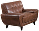 Nicole Leather Craft Chair, Brown