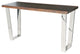 Versailles Console, Top: Seared Oak, Base: Stainless