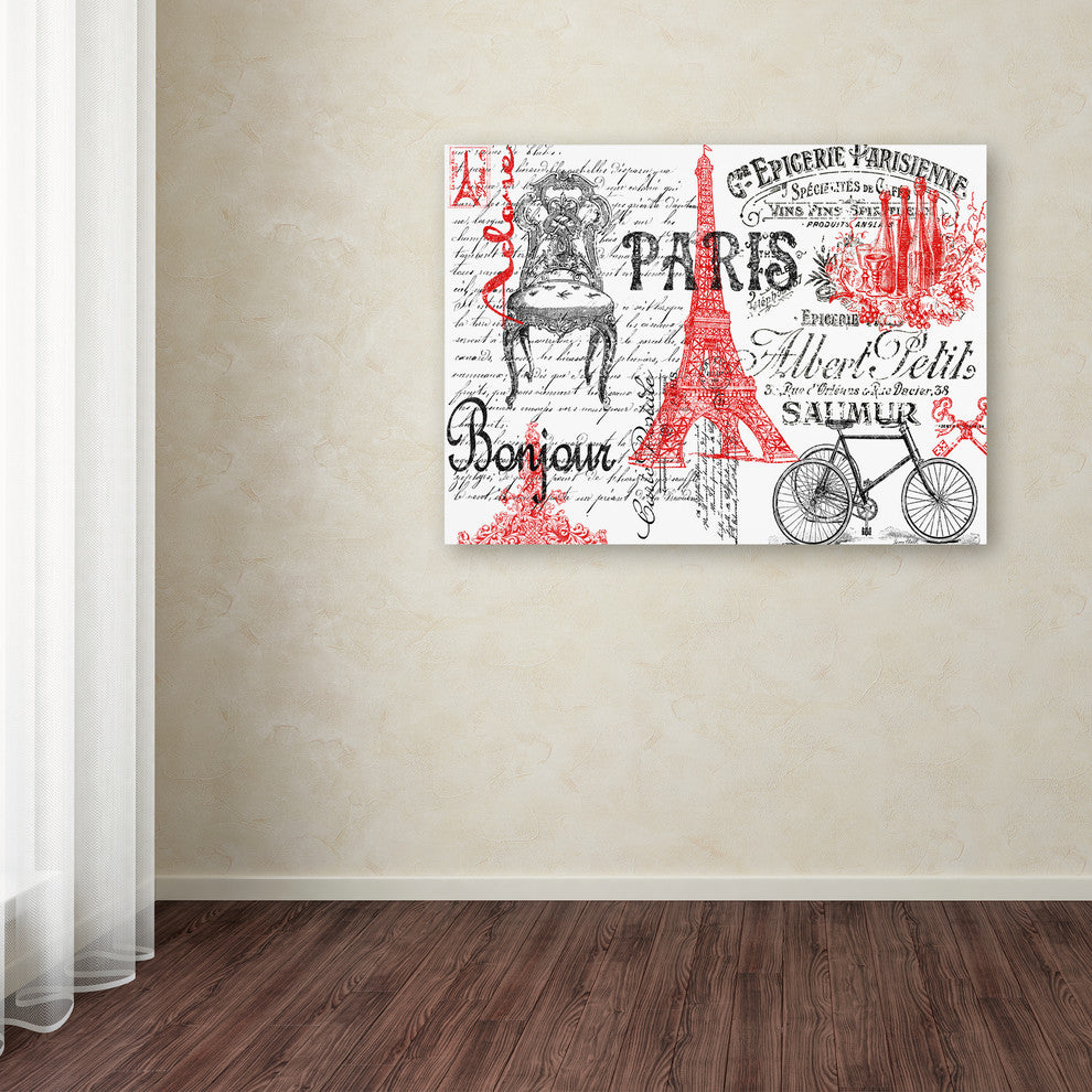 Jean Plout ''Paris Tray 2'' Canvas Art, 24x18